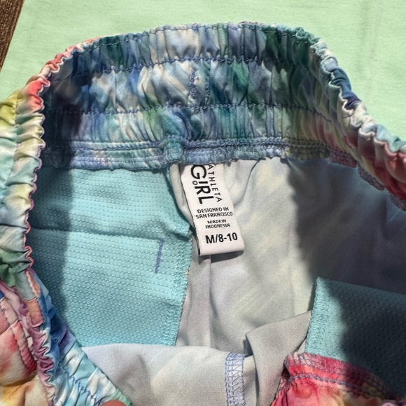 Mint Green Tank Top and Tie-Dye Shorts Set Athleta Girl - Picture 2 of 4